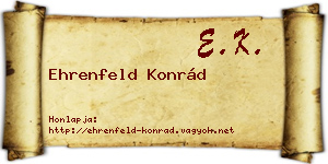 Ehrenfeld Konrád névjegykártya